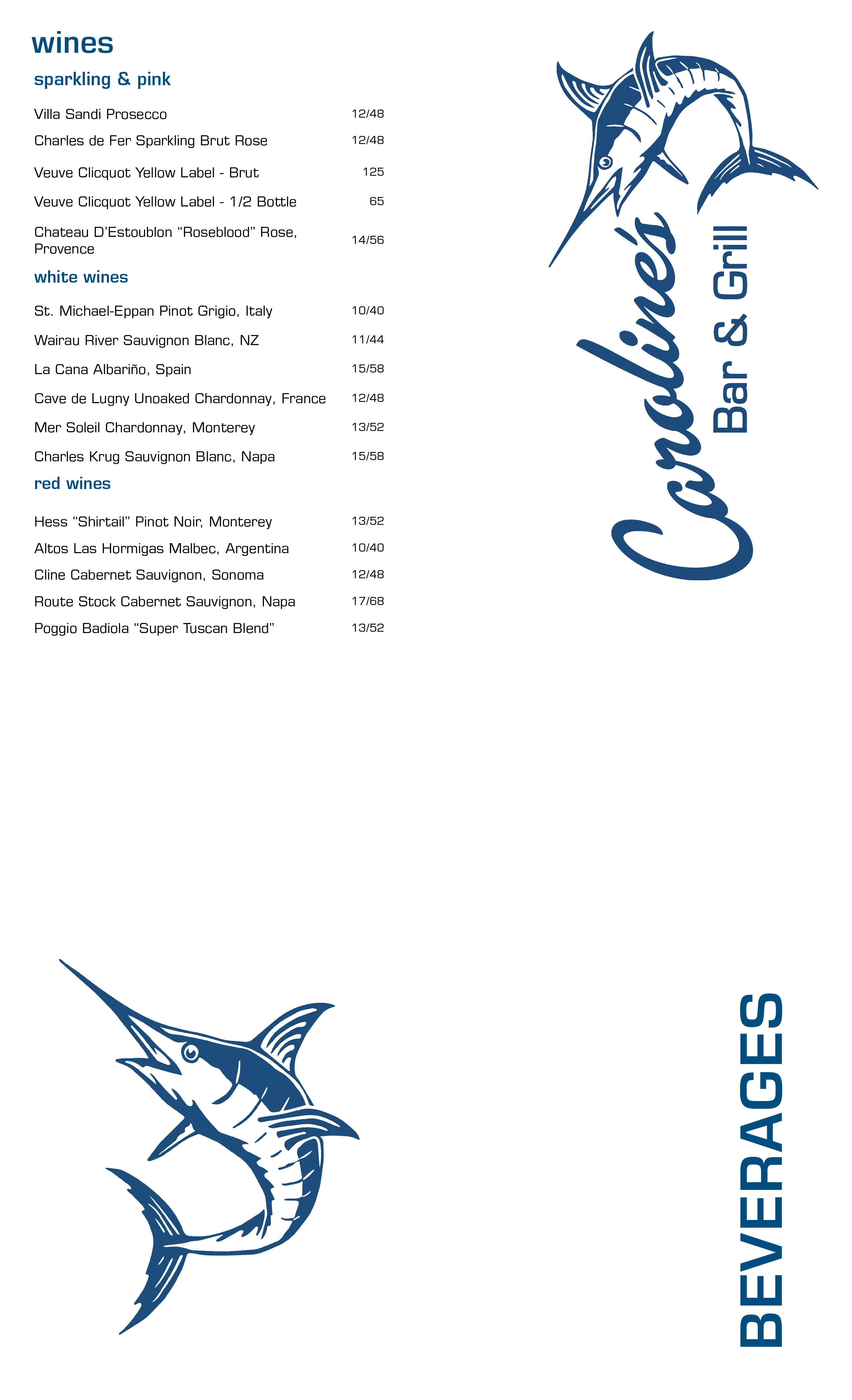 Drink Menu Page 2